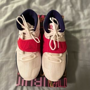 Kyrie 6s White, Blue, Red. UNWORN